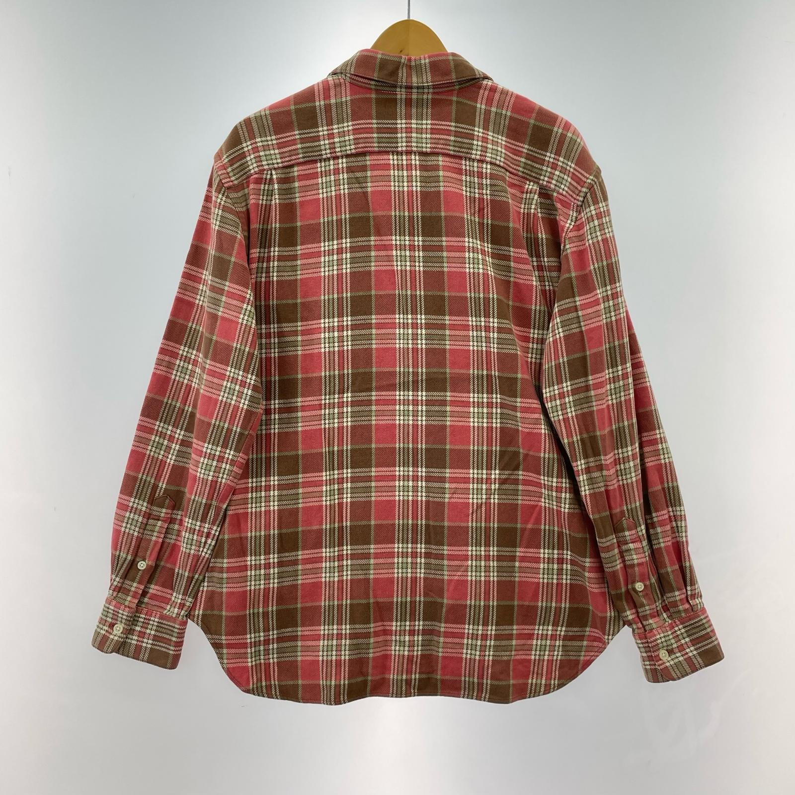長袖シャツ Open Coller Flannel Shirt 5f レッド