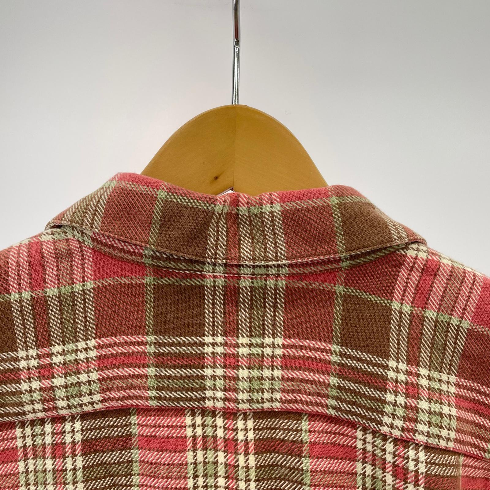 長袖シャツ Open Coller Flannel Shirt 5f レッド