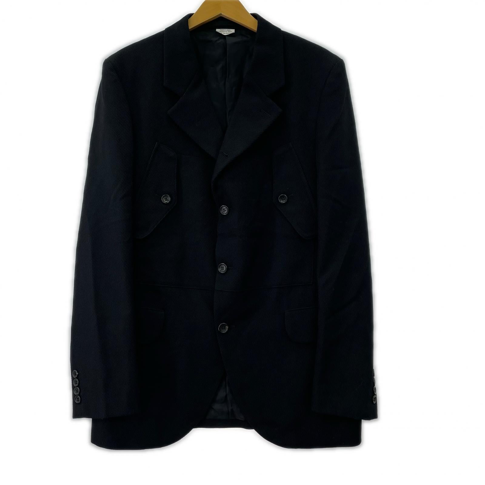 テーラードジャケット HOMME DUEX 23AW マルチポケットウールテーラードジャケット L ブラック