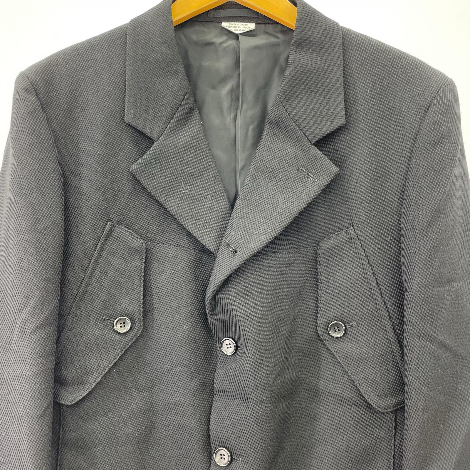 テーラードジャケット HOMME DUEX 23AW マルチポケットウールテーラードジャケット L ブラック