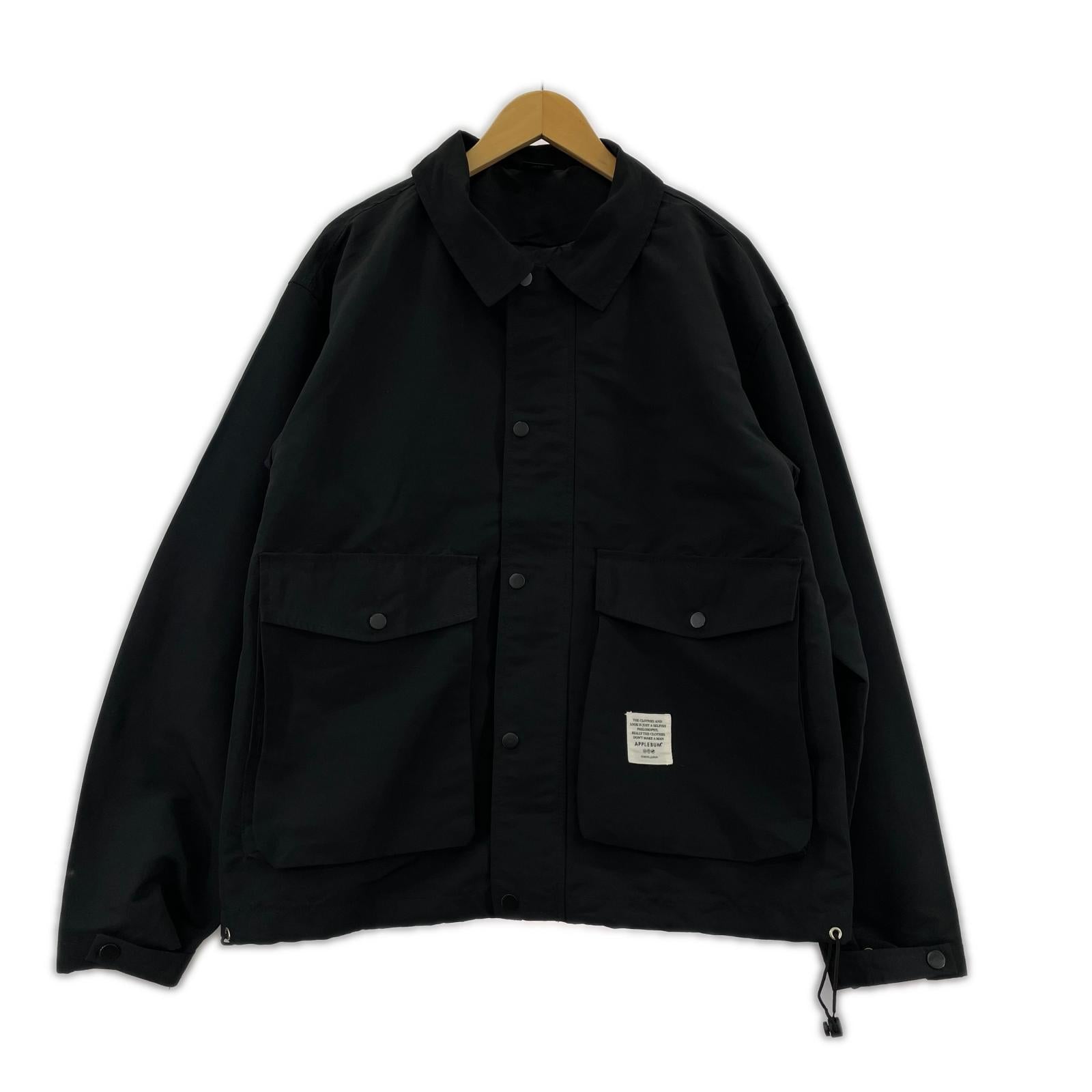 ジャケット サテン ジャケット BLK L L ブラック