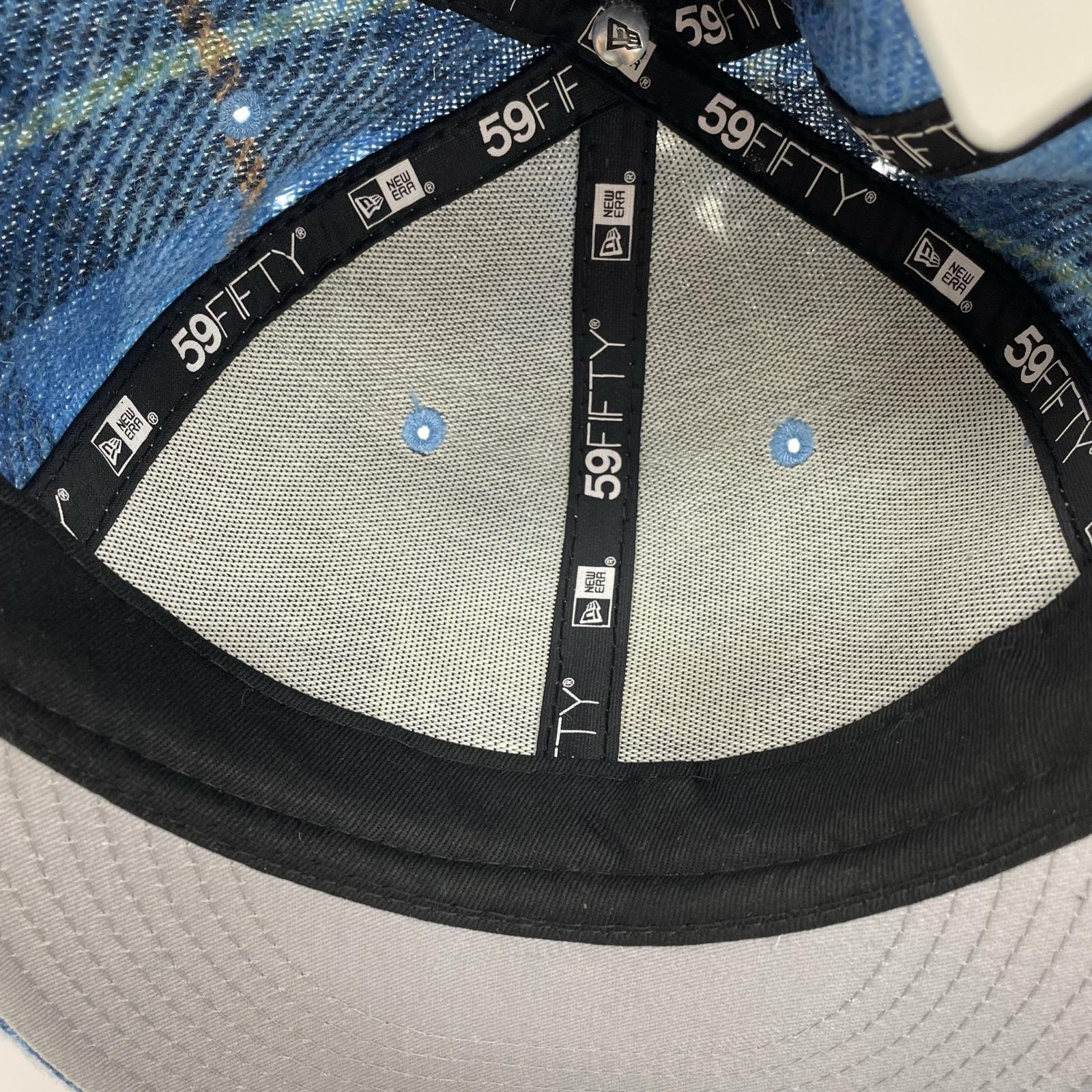 キャップ STUSSY NEW ERA HARRIS TWEED 59FIFTY CAP 青 ブルー