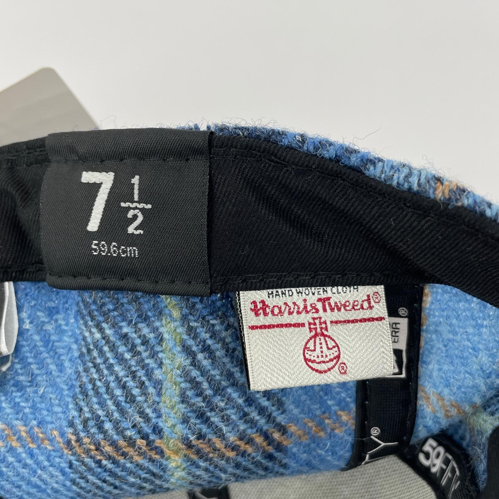 キャップ STUSSY NEW ERA HARRIS TWEED 59FIFTY CAP 青 ブルー