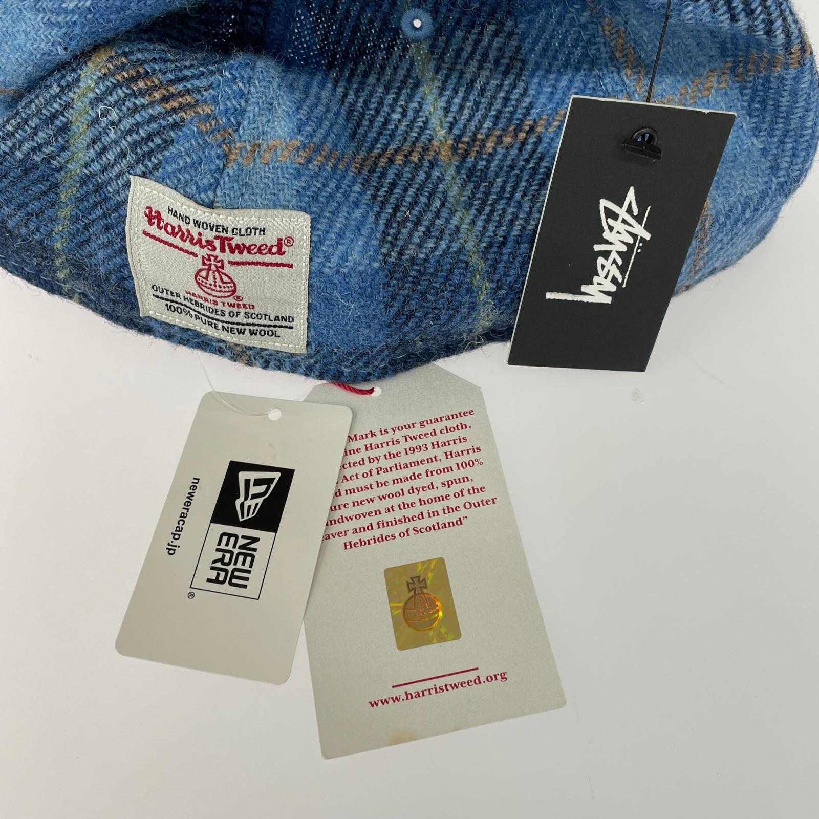 キャップ STUSSY NEW ERA HARRIS TWEED 59FIFTY CAP 青 ブルー