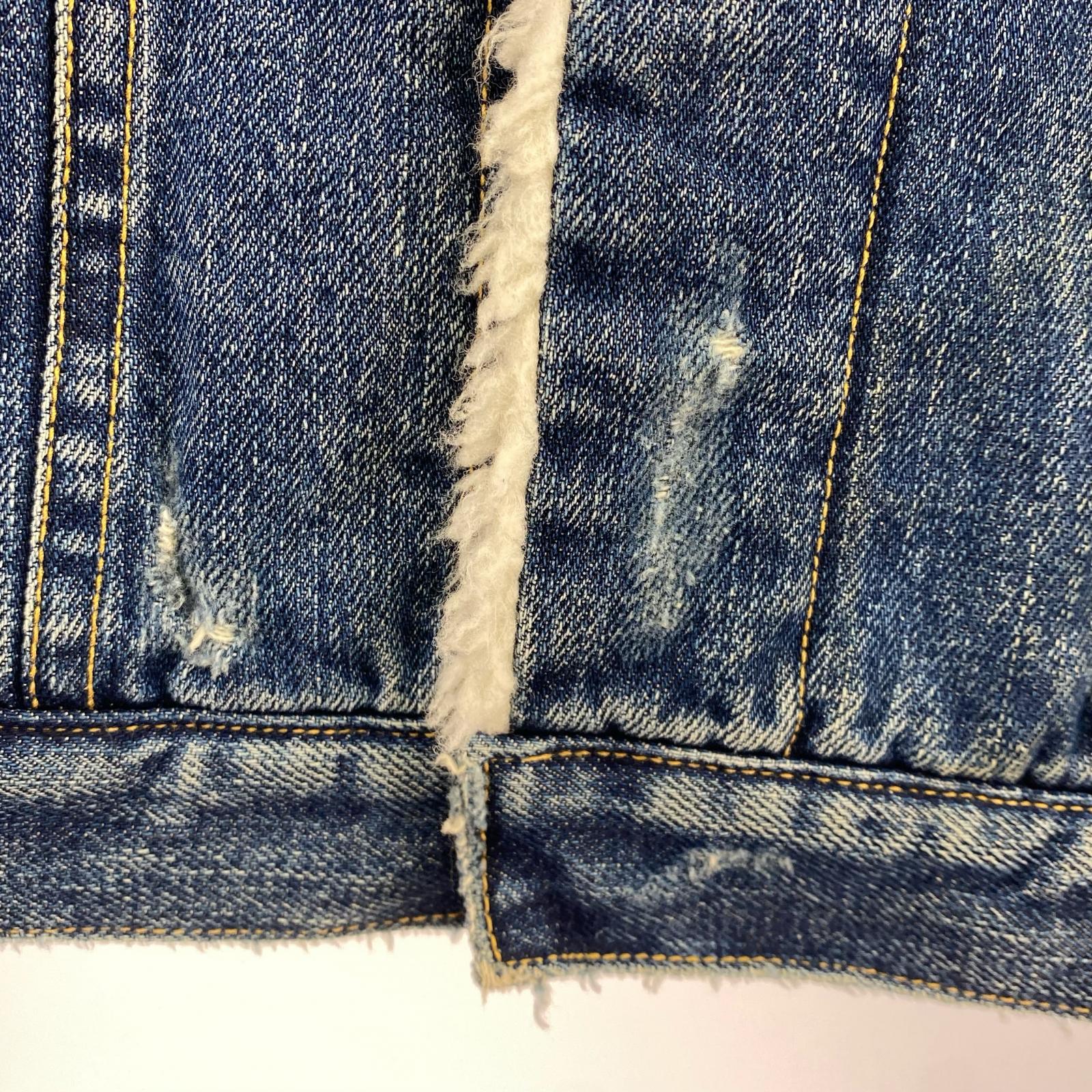 デニムジャケット ボアデニムjkt medium M ネイビー