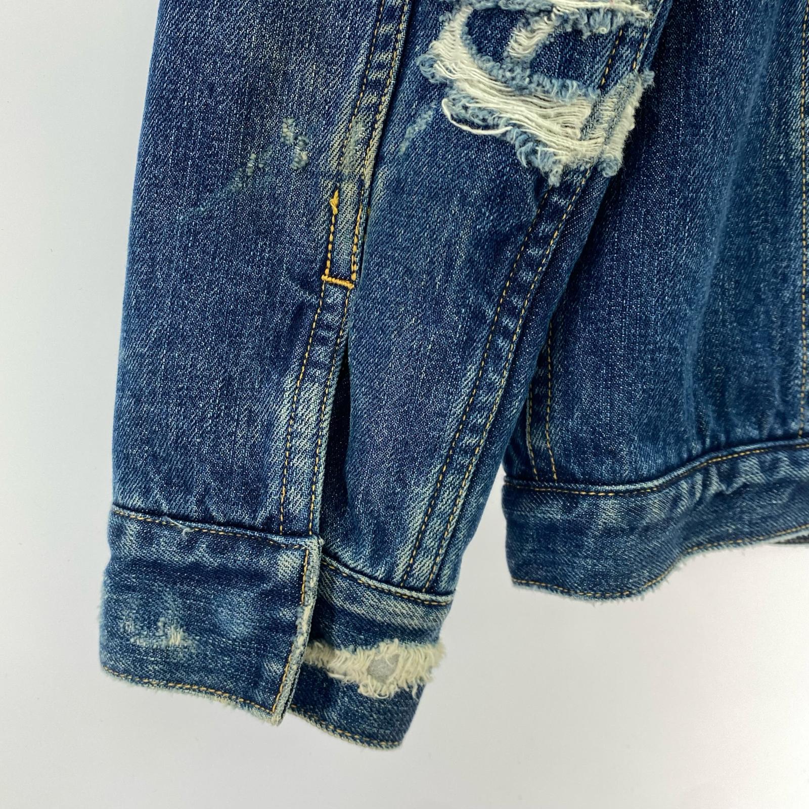 デニムジャケット ボアデニムjkt medium M ネイビー