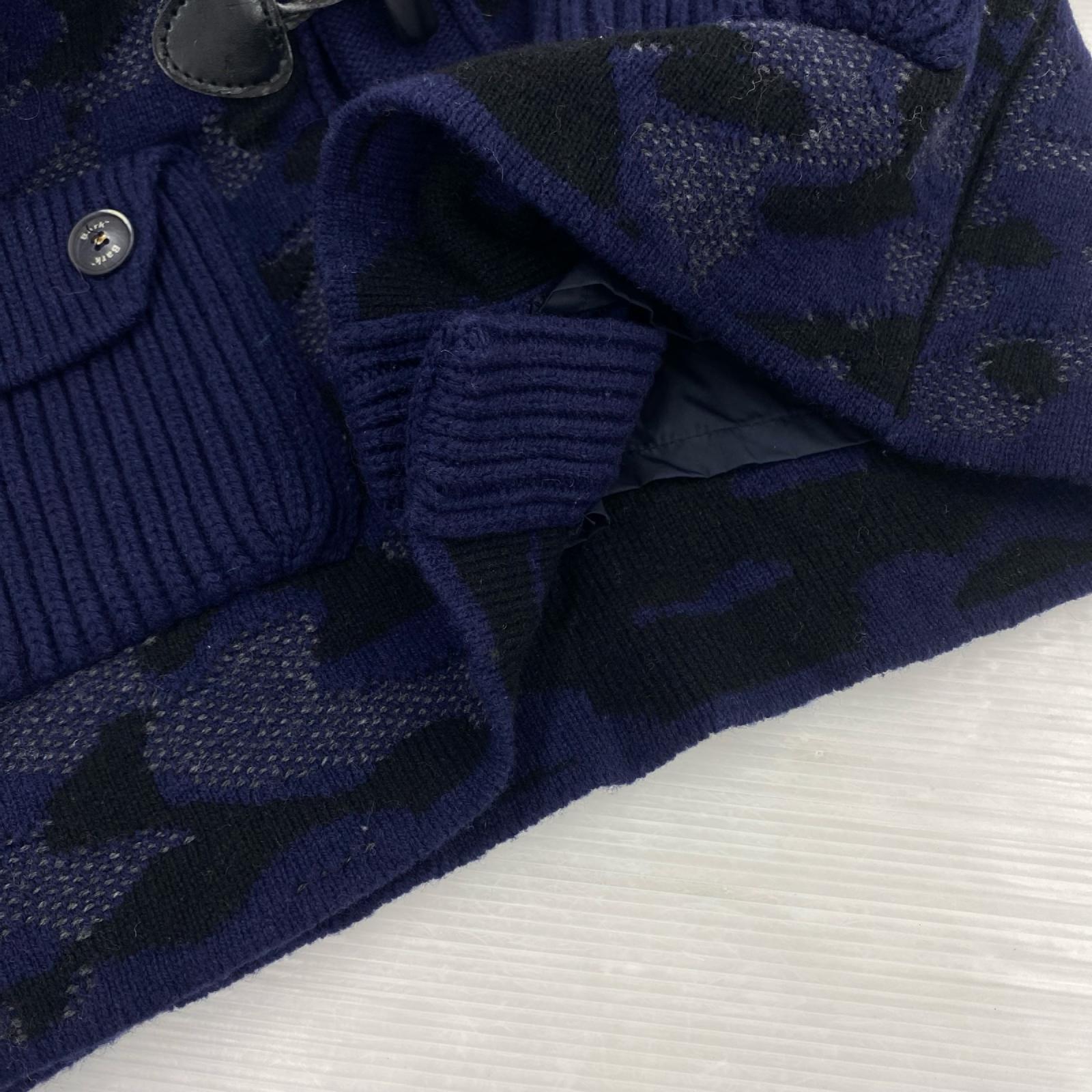 ジャケット ニット ダッフル NYV カモフラ ネイビー