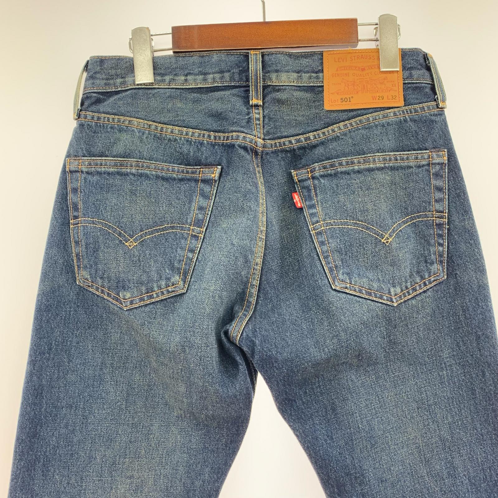 デニムパンツ PREMIUM 501 セルビッジ ストレート インディゴ 29 ネイビー