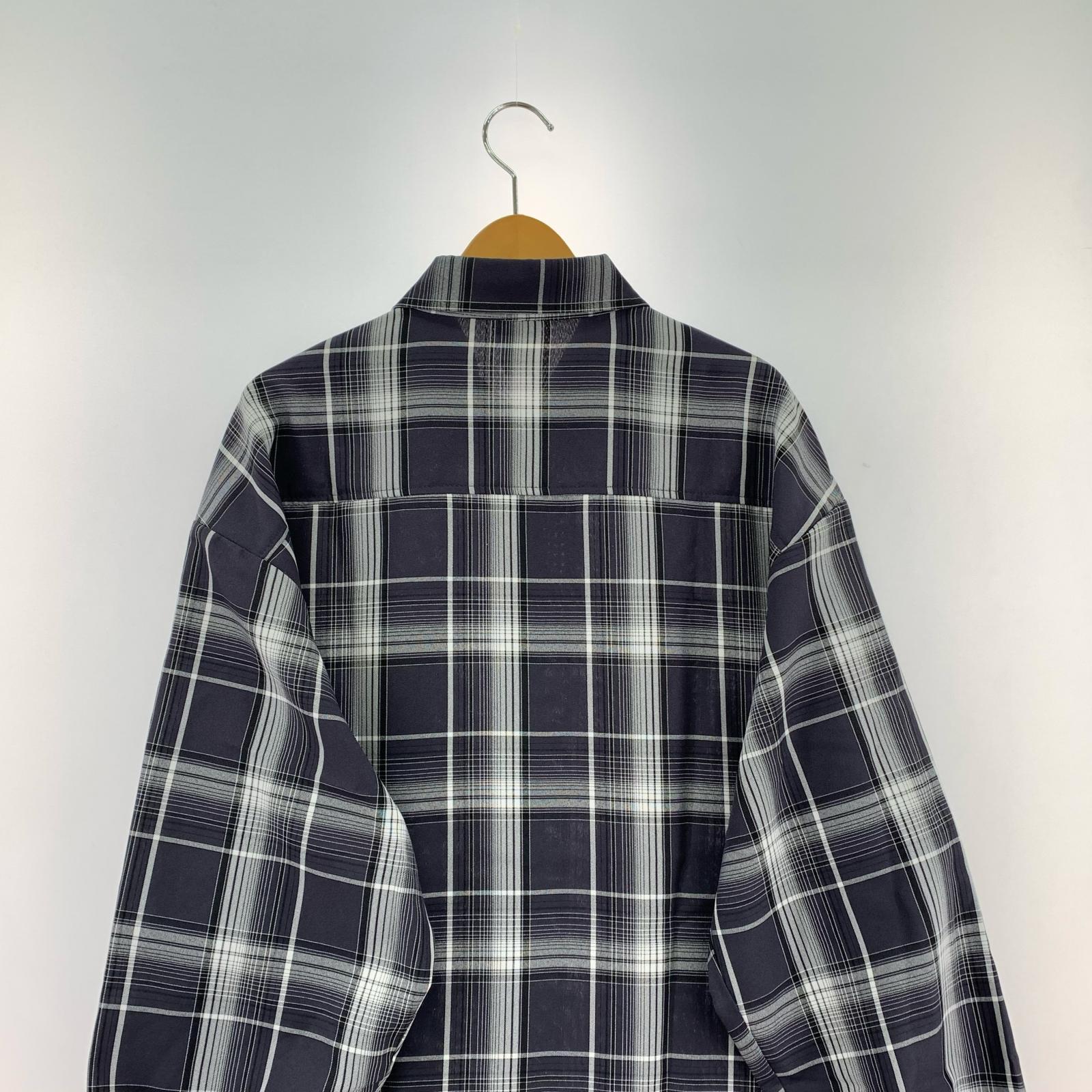 長袖シャツ Caltop USA製 チェックシャツ グレー