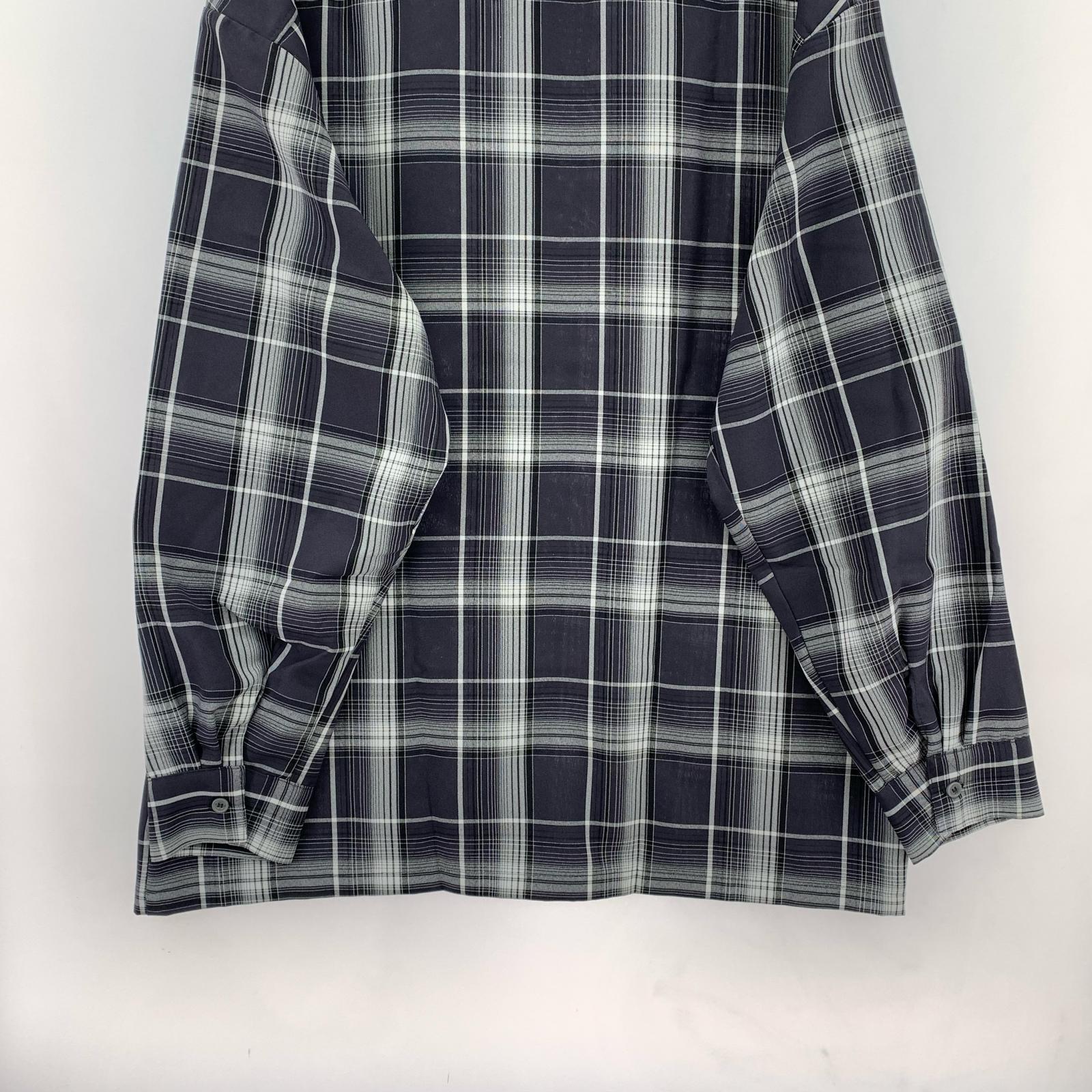 長袖シャツ Caltop USA製 チェックシャツ グレー
