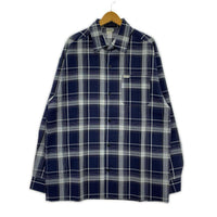 長袖シャツ Caltop USA製 チェックシャツ L ネイビー