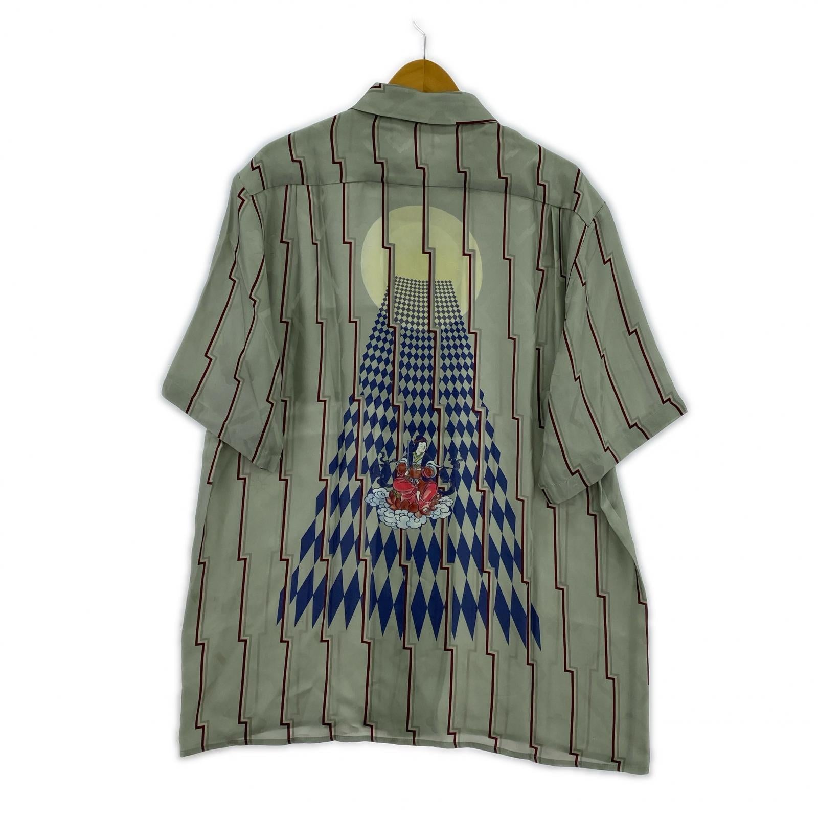 半袖シャツ NIPOALOHA BENTEN STRIPE / GRAY 3 3 グレー