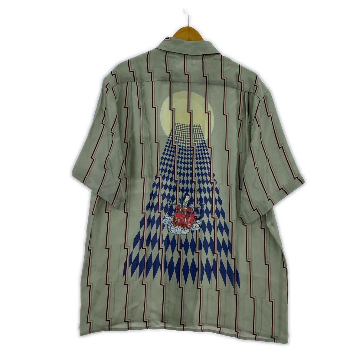 半袖シャツ NIPOALOHA BENTEN STRIPE / GRAY 3 3 グレー