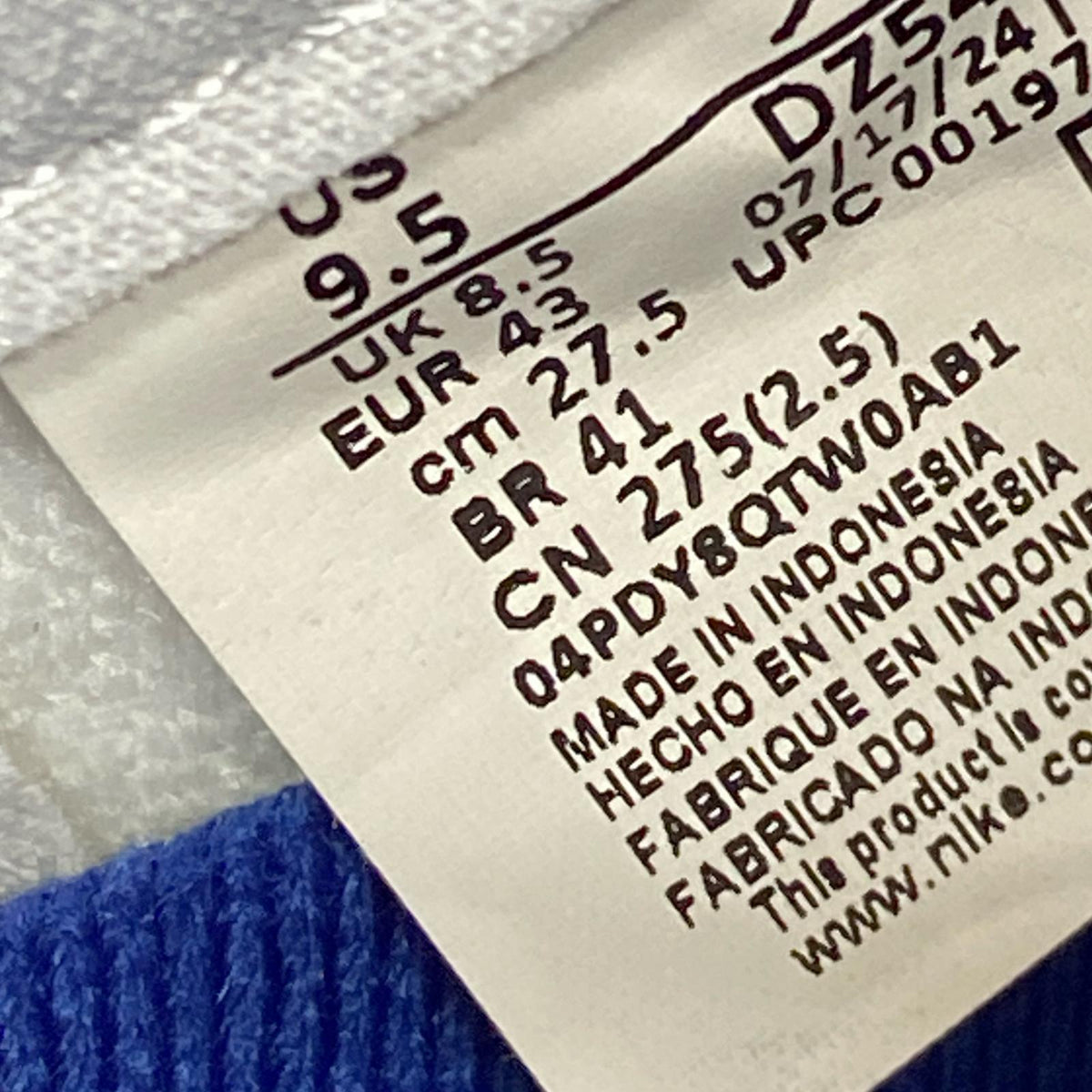 スニーカー AJ1 High OG Rare Deep Royal Blue 27.5cm 27.5cm (US9 1/2 UK9 EU45) ホワイト