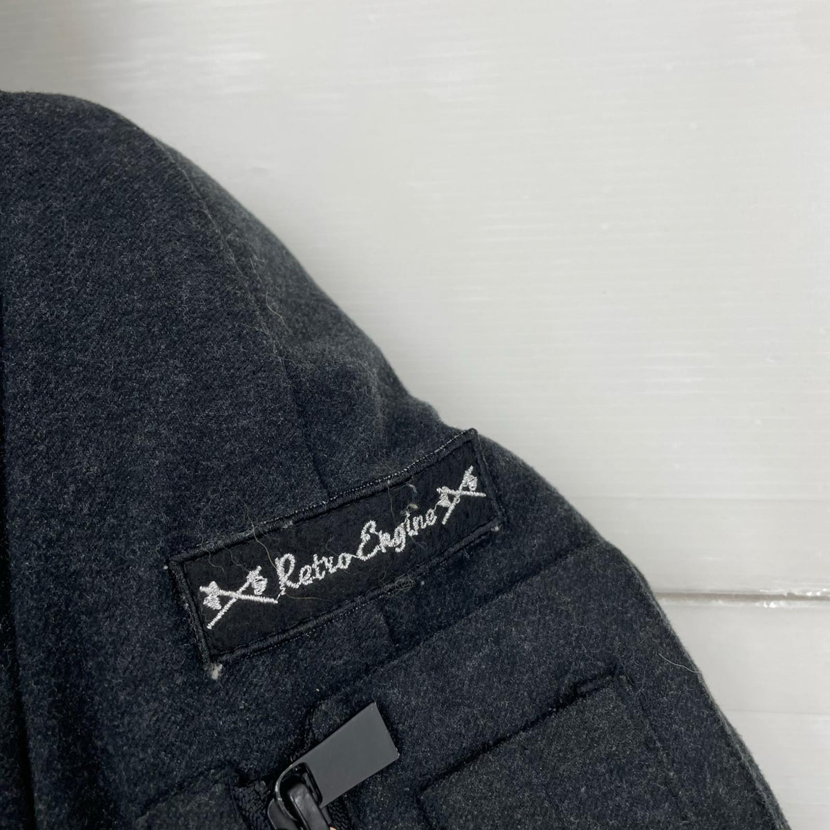 ジャケット retro engine ファージャケット BLK S ブラック