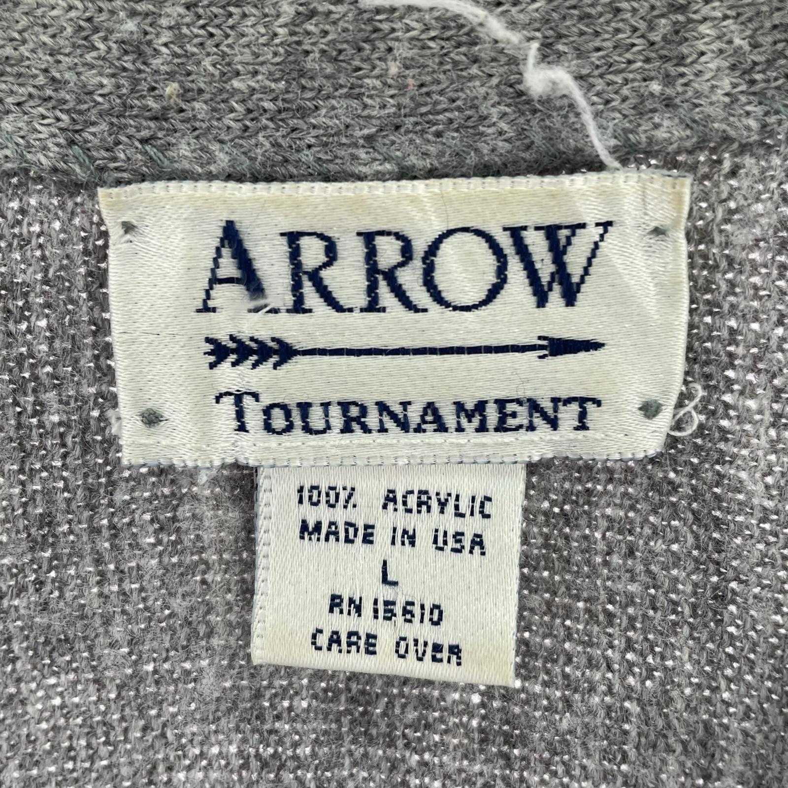 カーディガン OLD ARROW アクリルカーディガン グレー(L) L