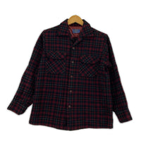 長袖シャツ 50s ウールチェックシャツ レッド(S) S