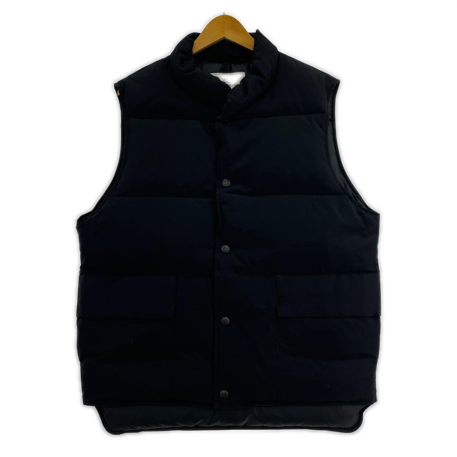 ジャケット NYLON/COTTON ダウンベスト BLACK SIZE:L L ブラック
