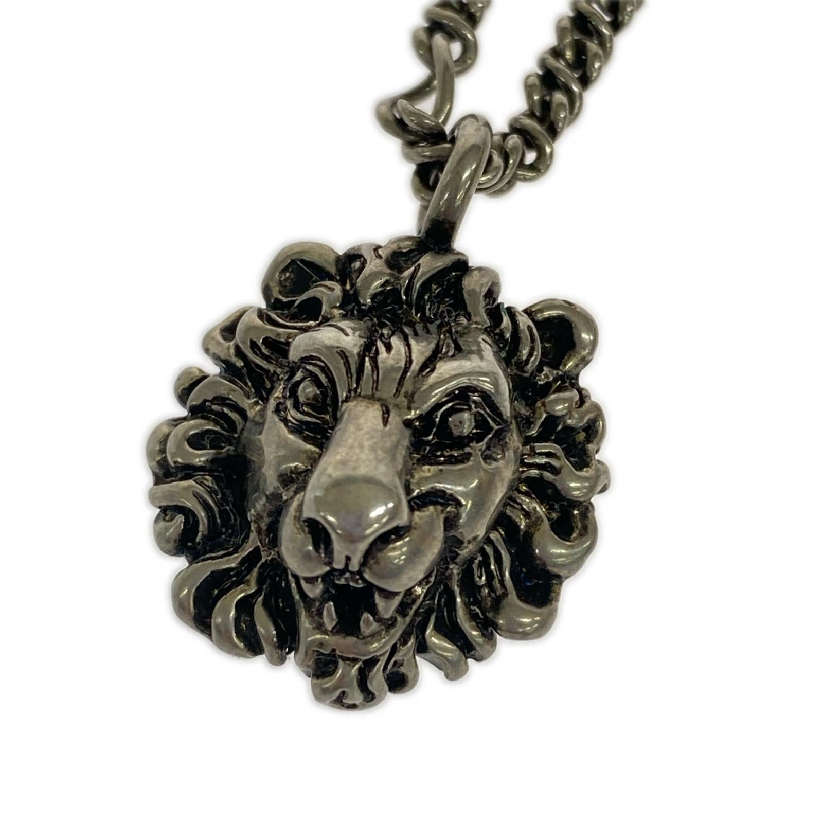 GUCCI ライオンヘッド シルバーネックレス