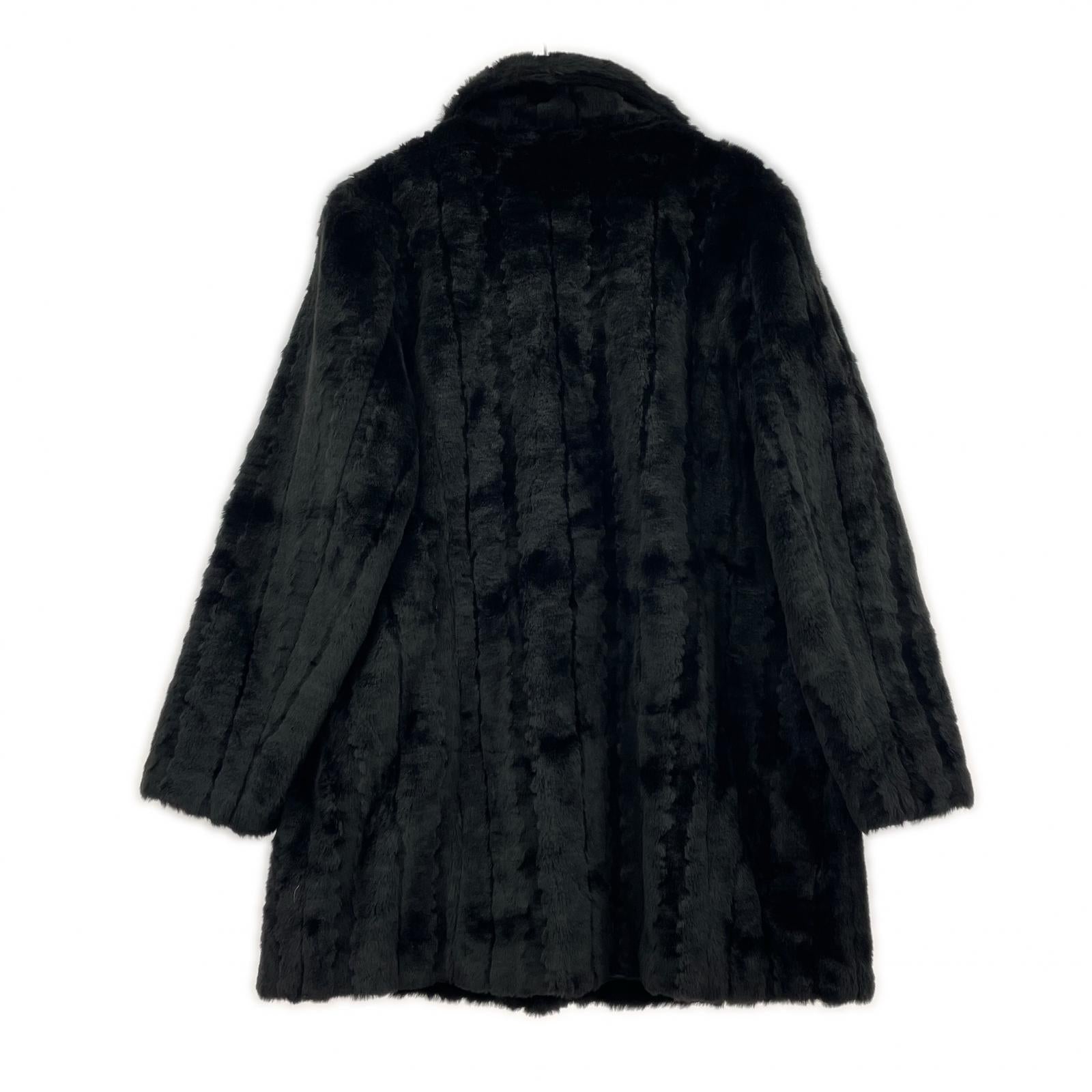 その他アウター Kristen Blake ミドル丈フェイクファージャケット XL BLK ブラック