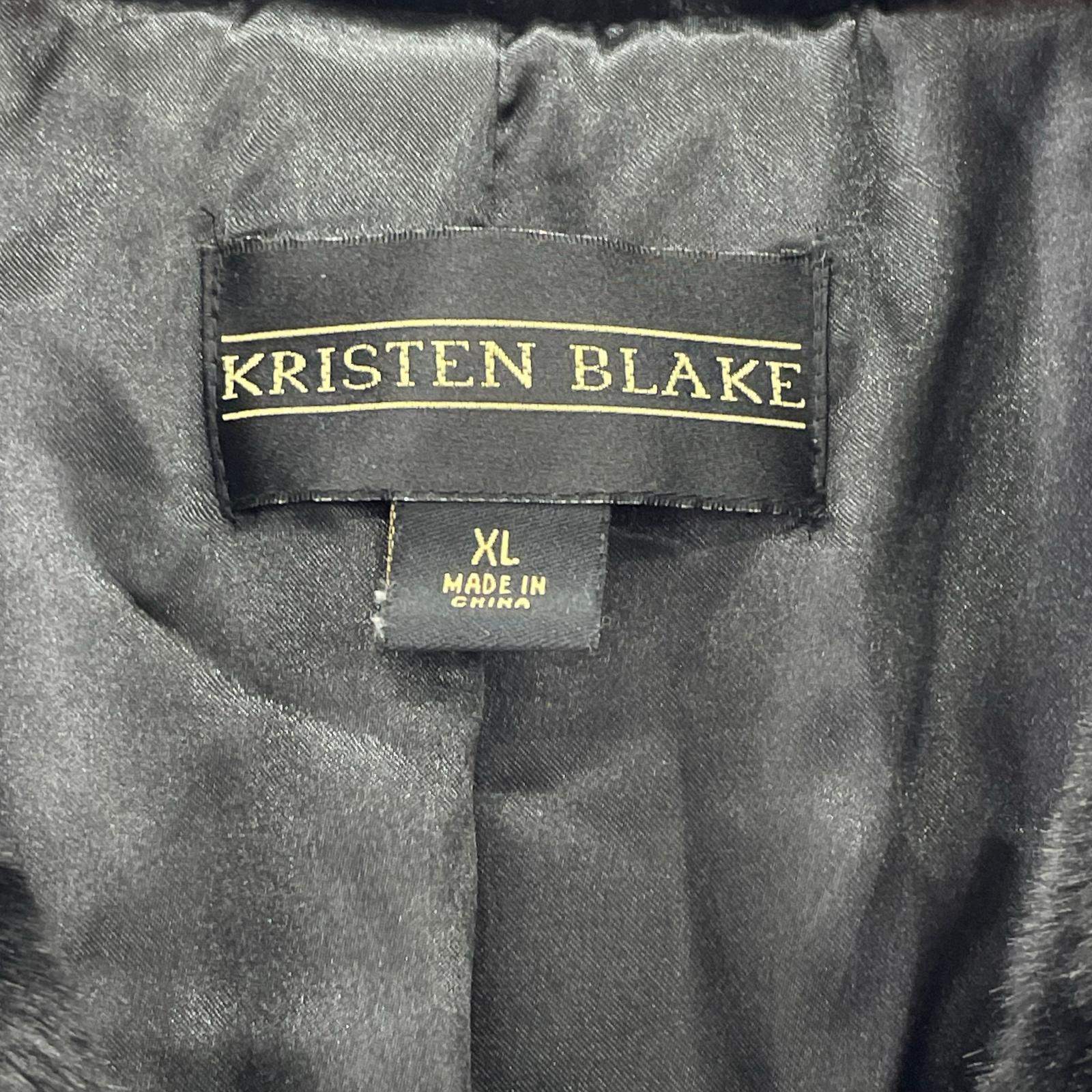 その他アウター Kristen Blake ミドル丈フェイクファージャケット XL BLK ブラック