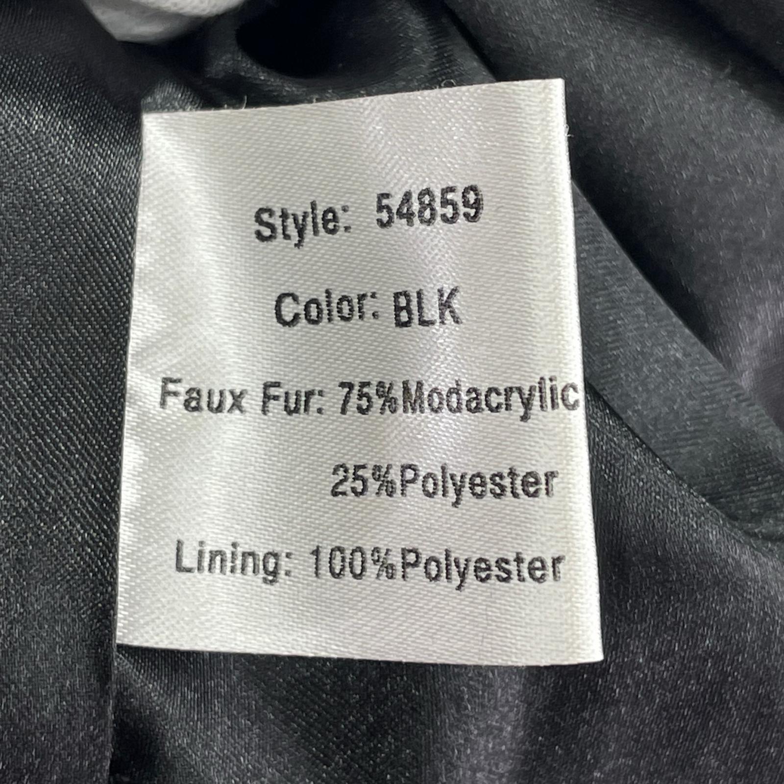 その他アウター Kristen Blake ミドル丈フェイクファージャケット XL BLK ブラック