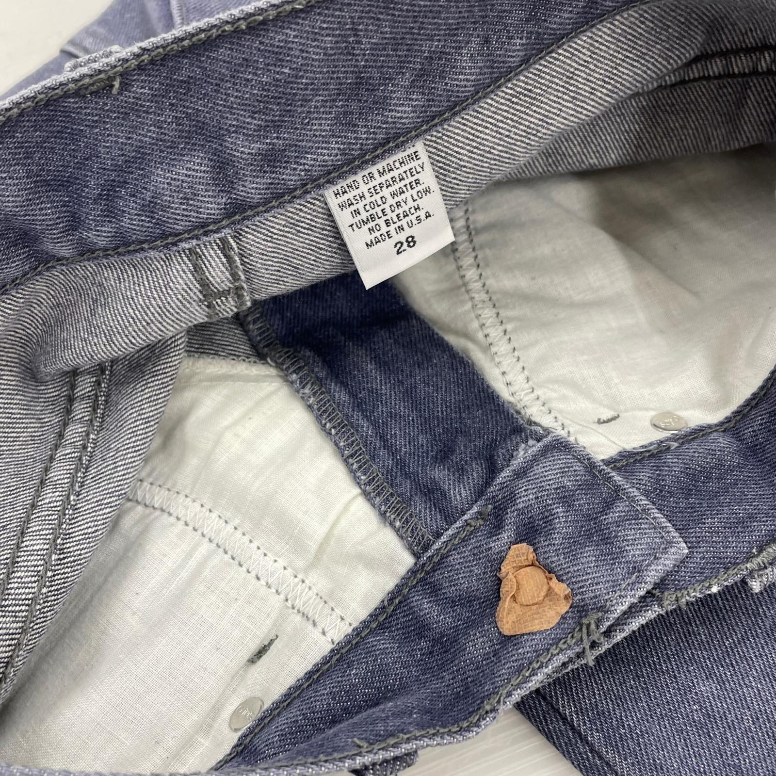 デニムパンツ usa製/solo/authentic denim 28 ブルー