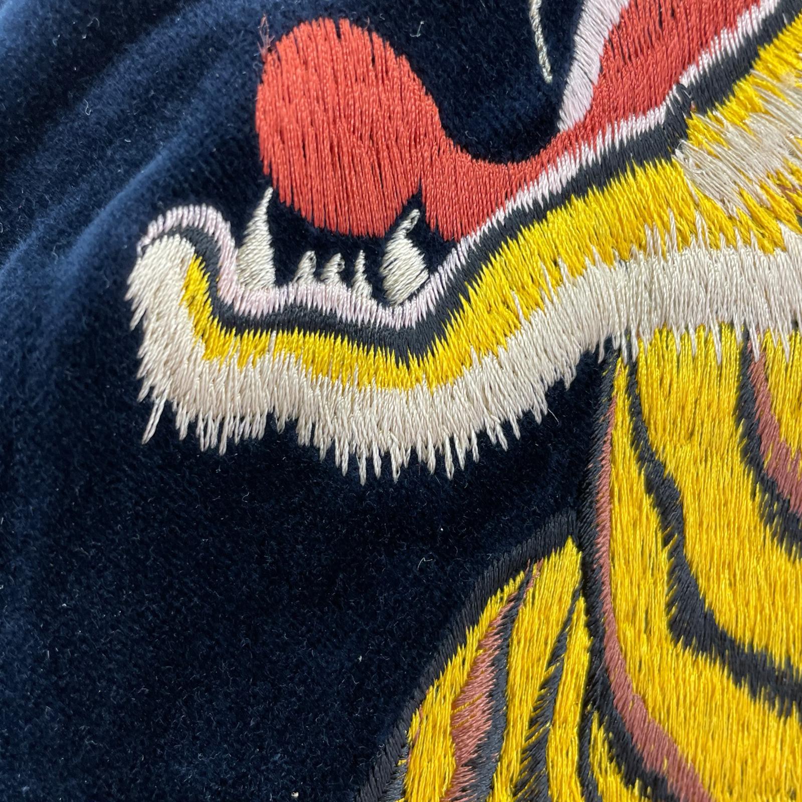 ジャケット リバーシブルスカジャン 虎&日本地図 (XL) 黒 ブラック