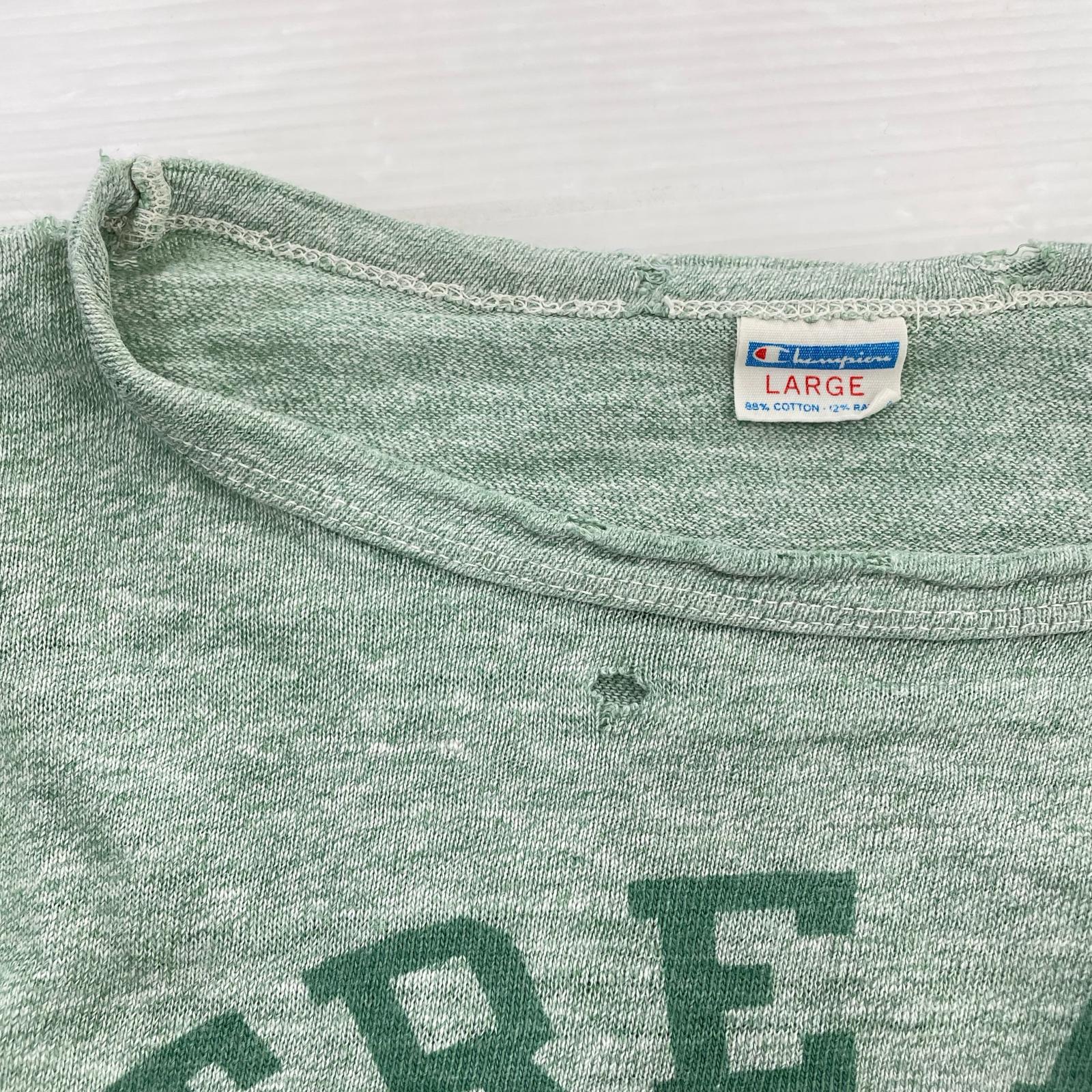 半袖Tシャツ 70s バータグ 88/12 NOTRE DAME 霜降り Tシャツ グリーン L グリーン