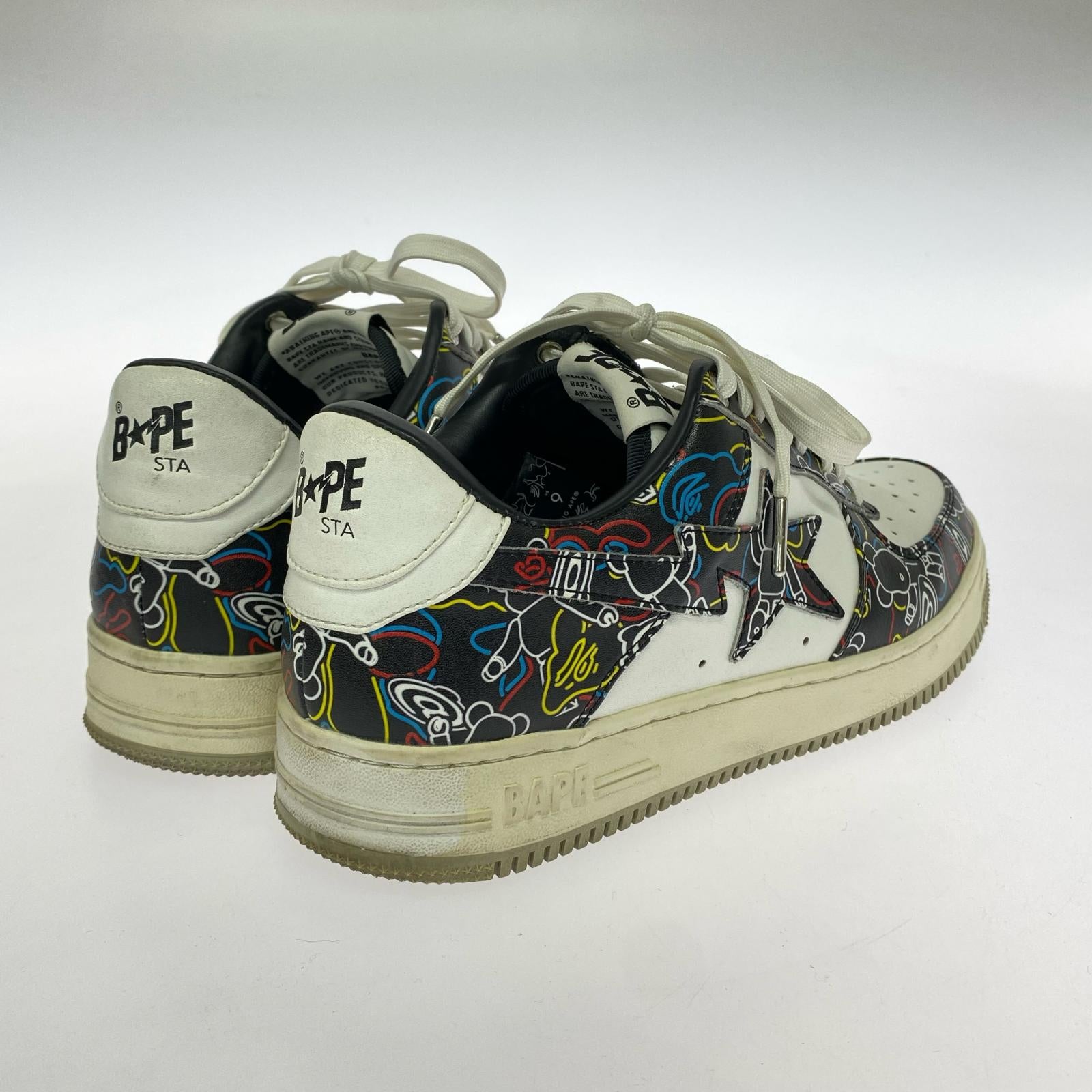 スニーカー BAPE STA MEDICOM TOY 27.0cm 黒 白 27cm (US9 UK8 1/2 EU44)