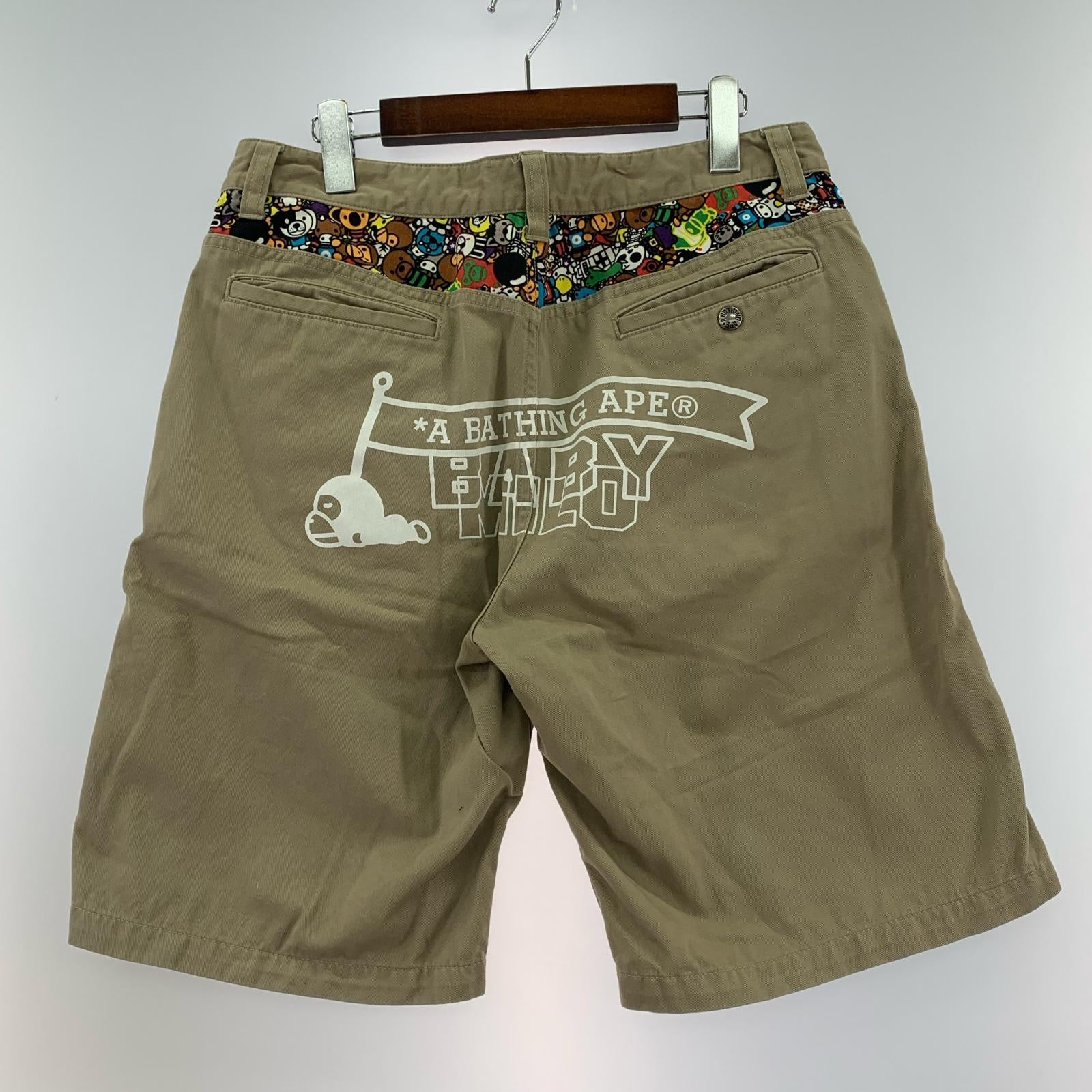 ショートパンツ BABY MILO 柄切替 ショートパンツ L ベージュ L