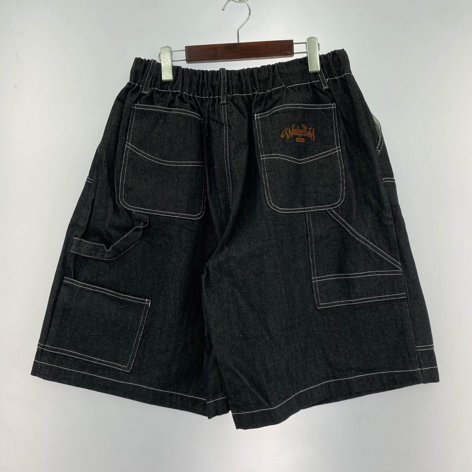 ショートパンツ wudgeboy デニムハーフパンツ (L) L ブラック
