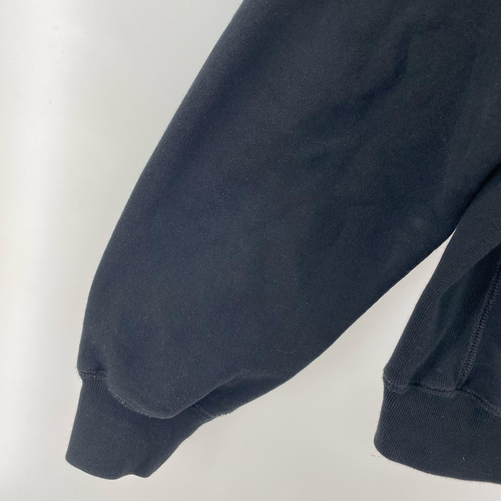 パーカー レザーパッチ ロゴ 黒 (L) L ブラック