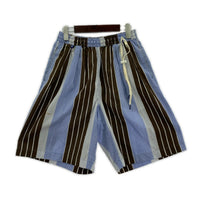 ショートパンツ LIBERE ストライプ 青白茶 (M) M