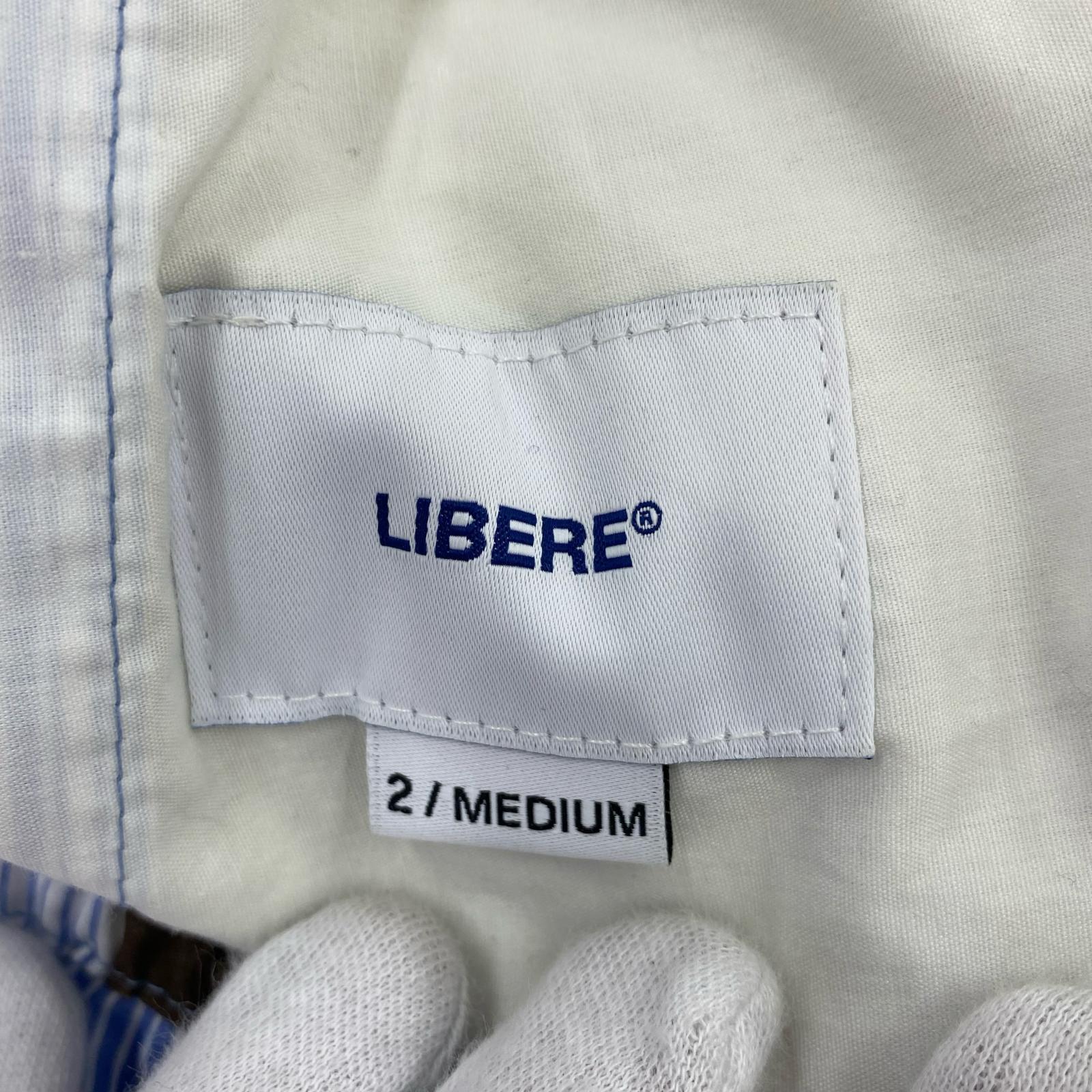 ショートパンツ LIBERE ストライプ 青白茶 (M) M