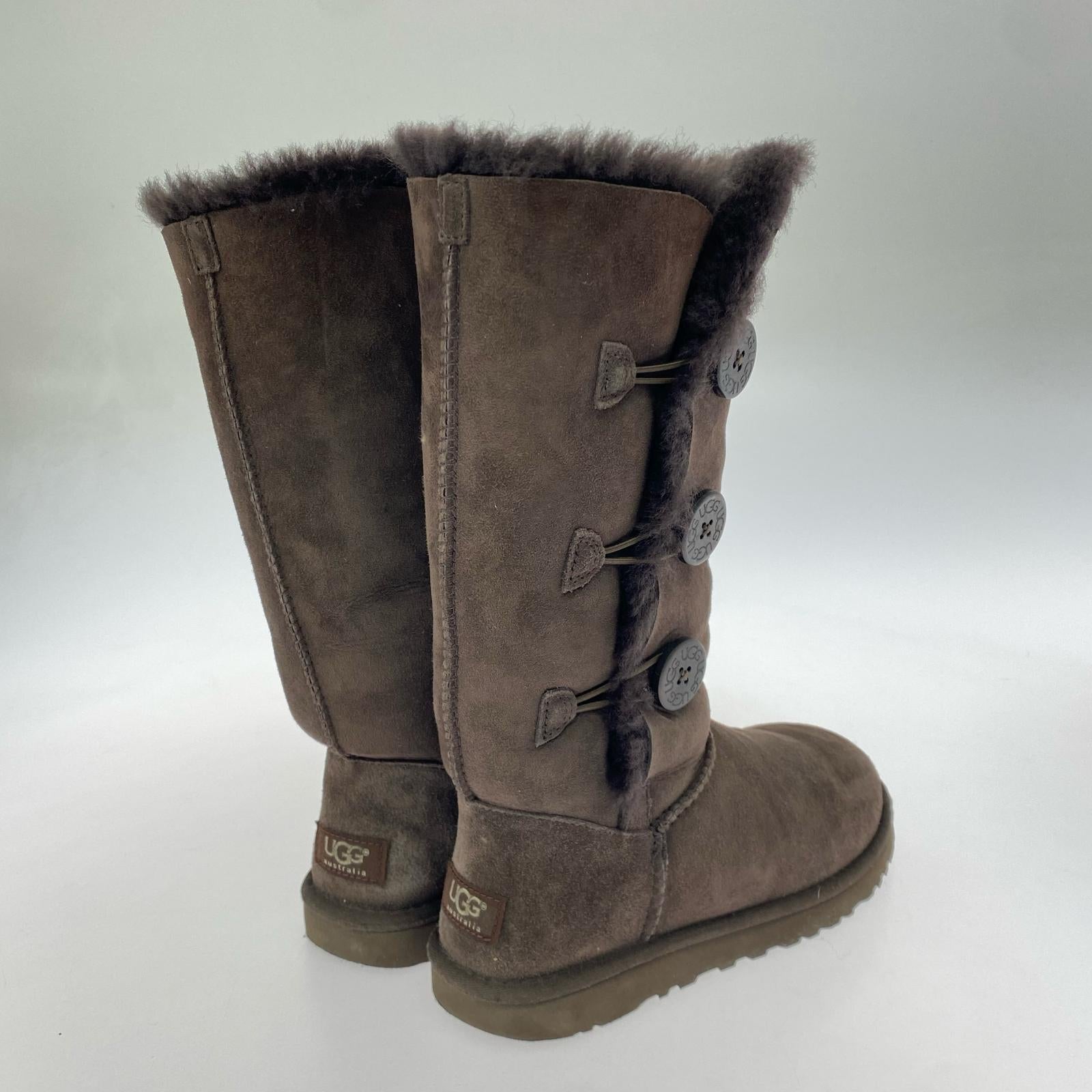 ブーツ UGGムートンブーツ ダークブラウン 24cm (US6 UK5 1/2 EU38) ブラウン
