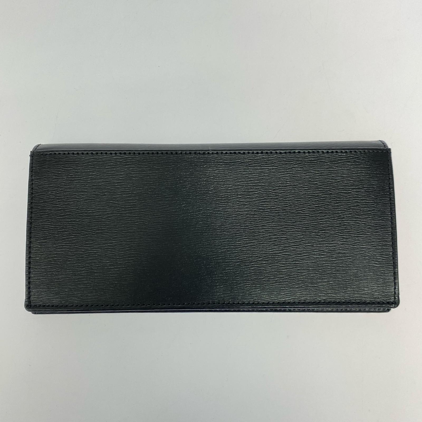 長財布 2つ折り長財布 黒 ブラック