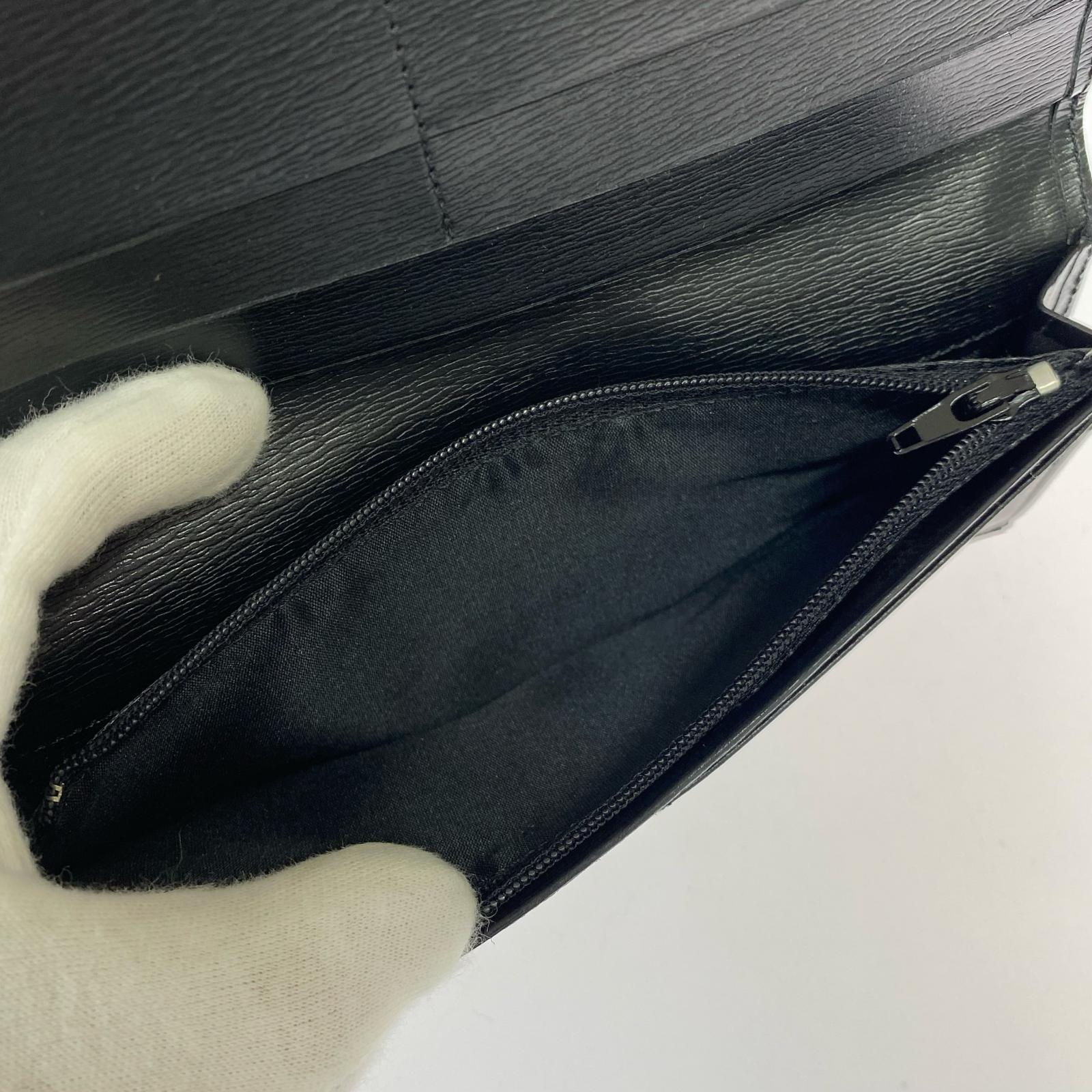 長財布 2つ折り長財布 黒 ブラック