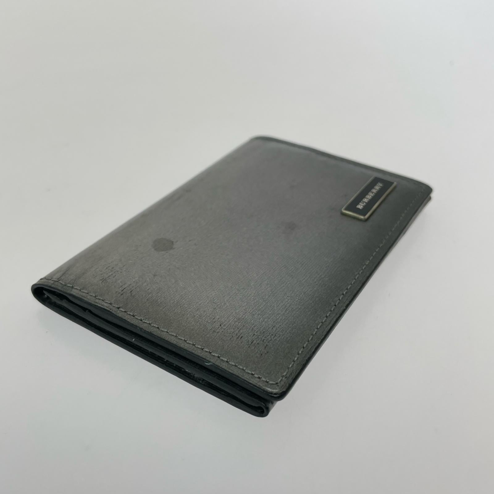 コインケース 二つ折り グレー シルバー