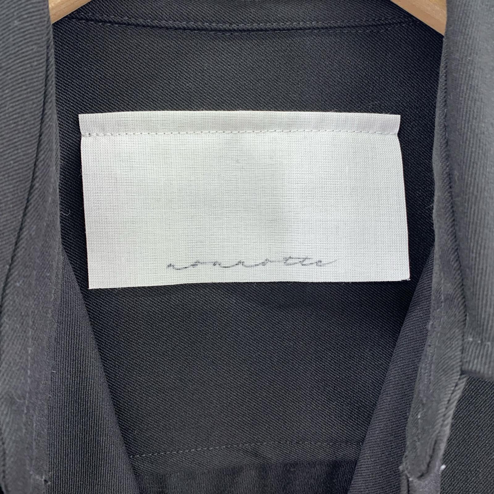 長袖シャツ NONNOTTE バックサテンギャバジン COACH JACKET グレー