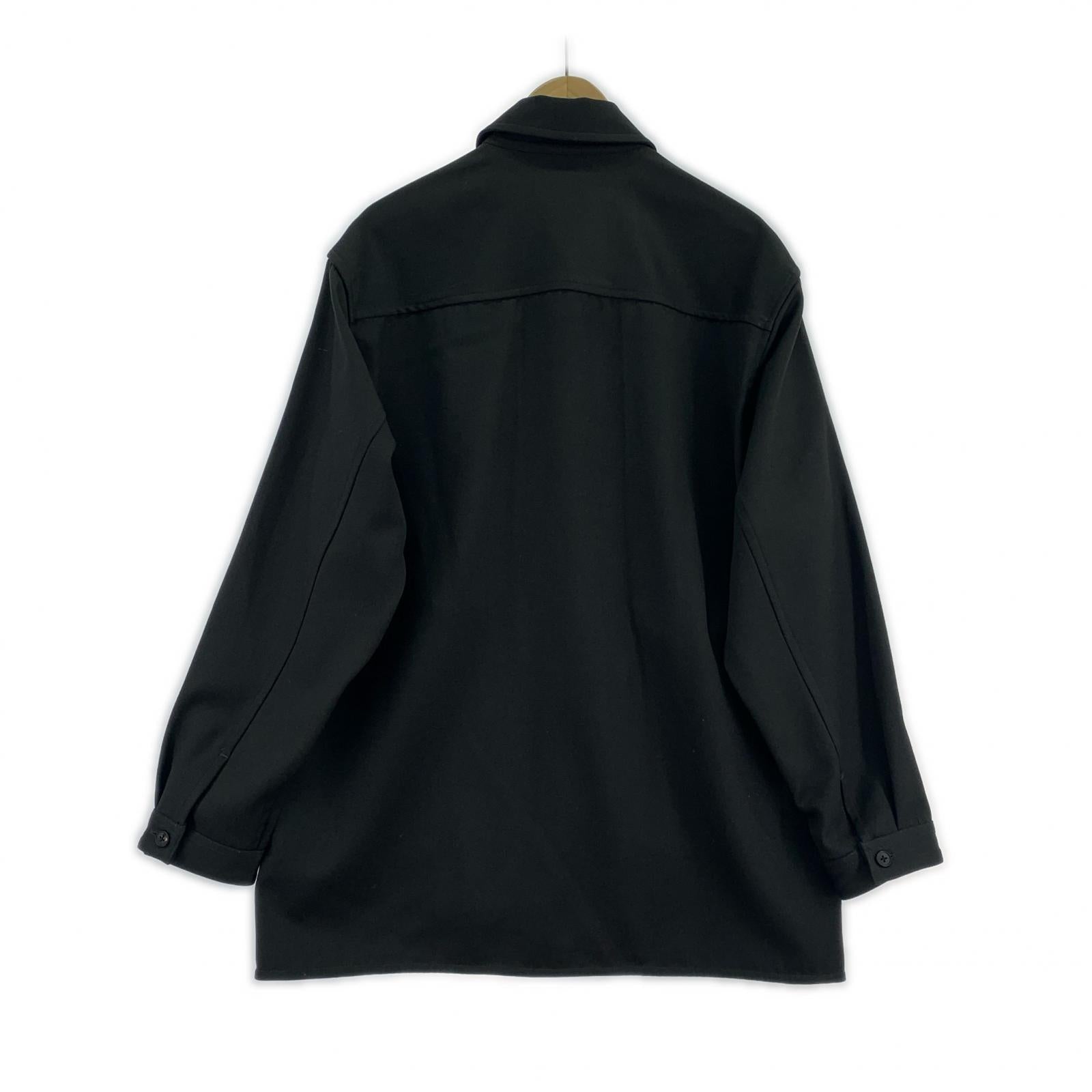 長袖シャツ NONNOTTE バックサテンギャバジン COACH JACKET グレー