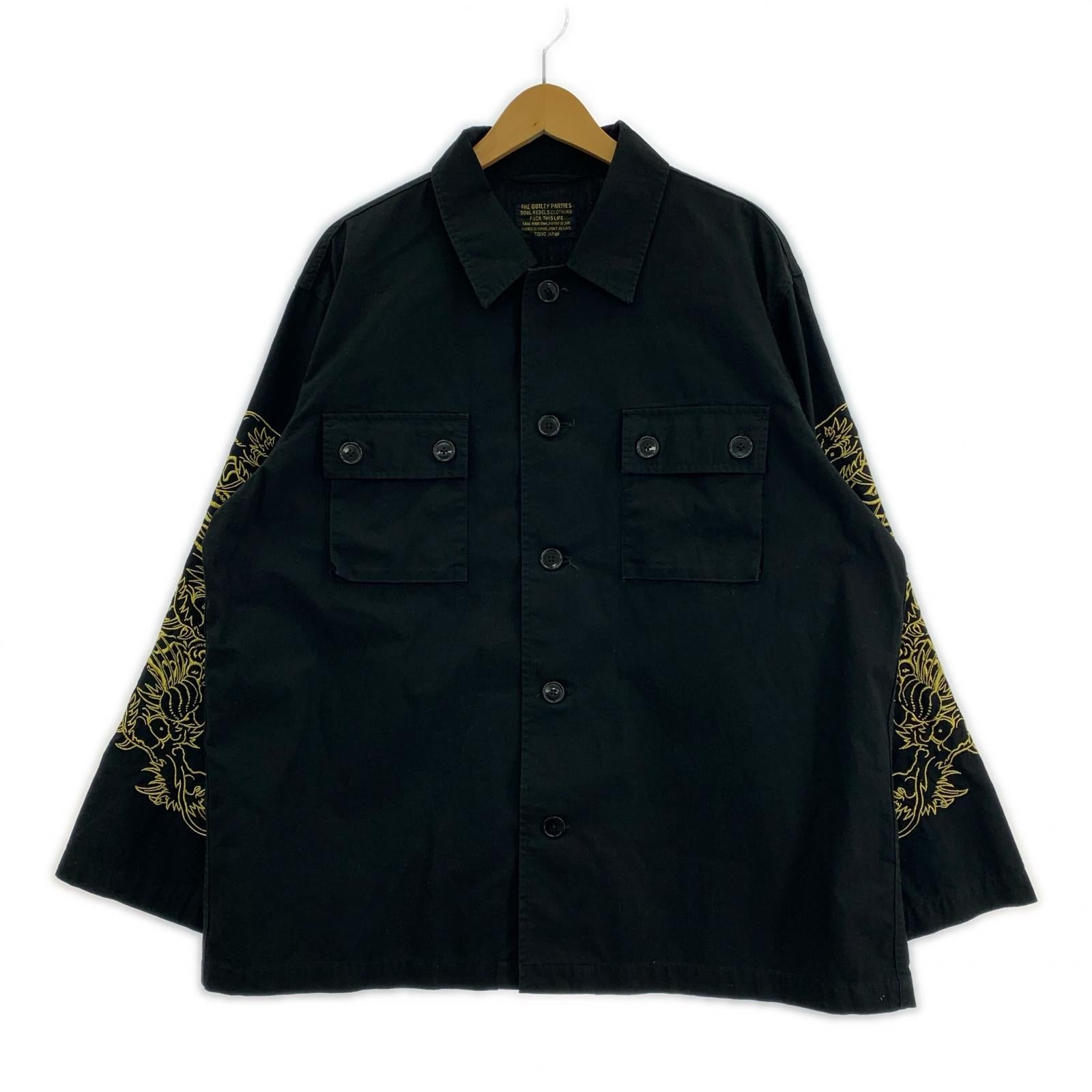 長袖シャツ ×TimLehi ARMY SHIRT M ブラック