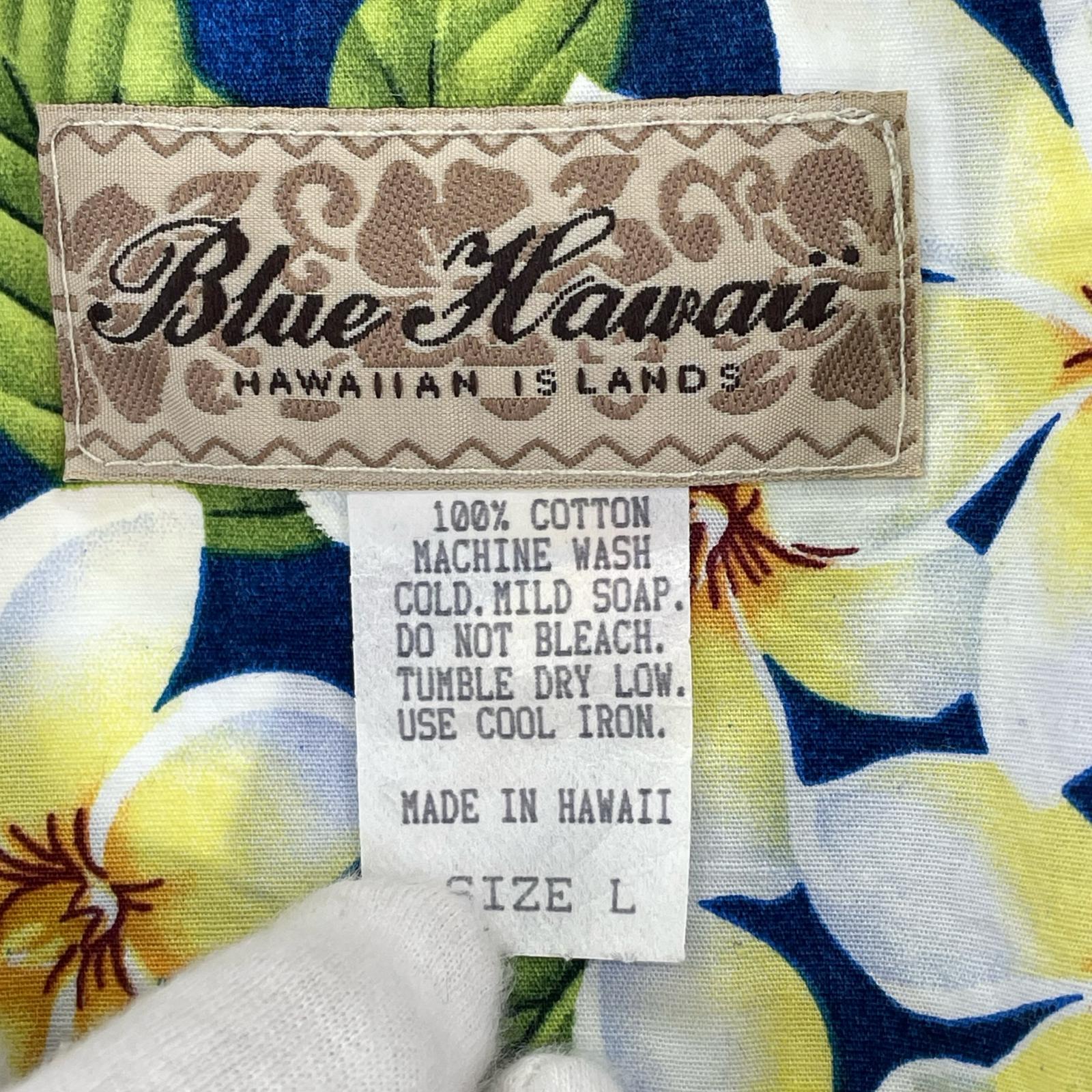 半袖シャツ Blue Hawaii アロハシャツ 青 L L ブルー