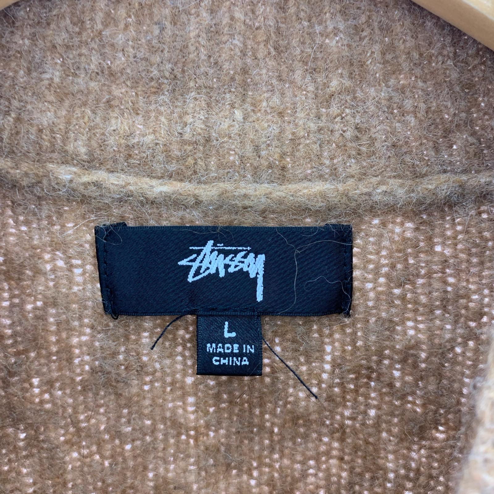ジャケット FULL ZIP BRUSHED MERINO SWEATER L ブラウン