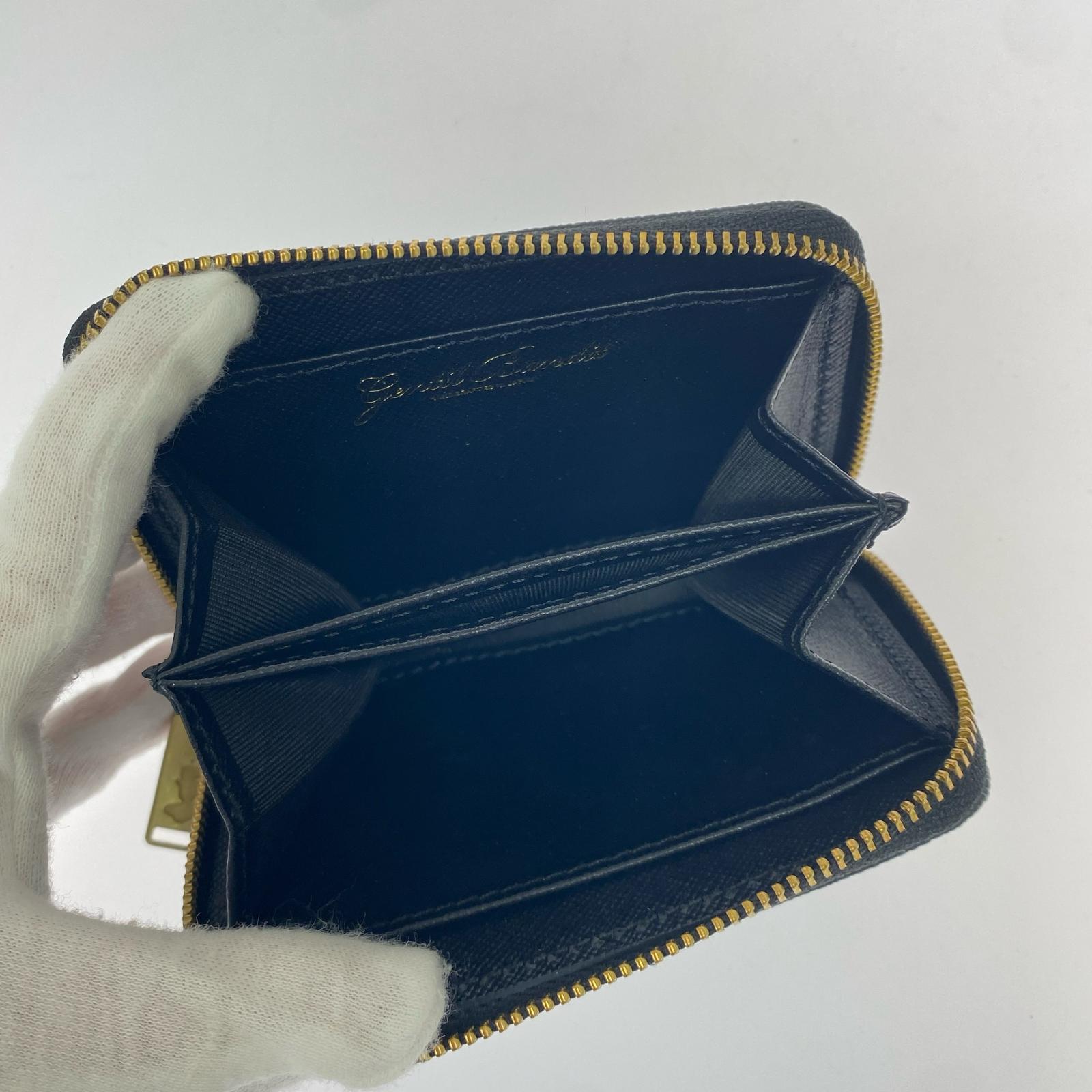 コンパクトウォレット GENTIL BANDIT ラウンドジップミニウォレット ブラック