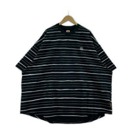 半袖Tシャツ SEE SEE 25SS SUPERBIGROUND BOARDER MIX XXL 白×黒