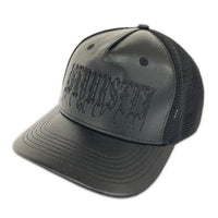 キャップ Goth Leather Trucker Cap ブラック