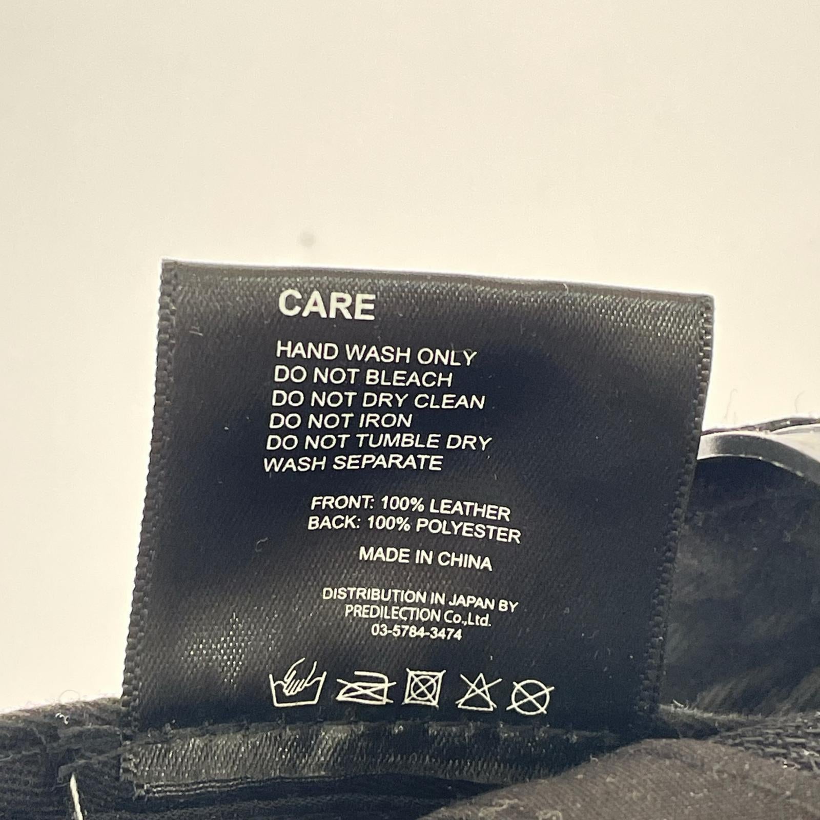 キャップ Goth Leather Trucker Cap ブラック