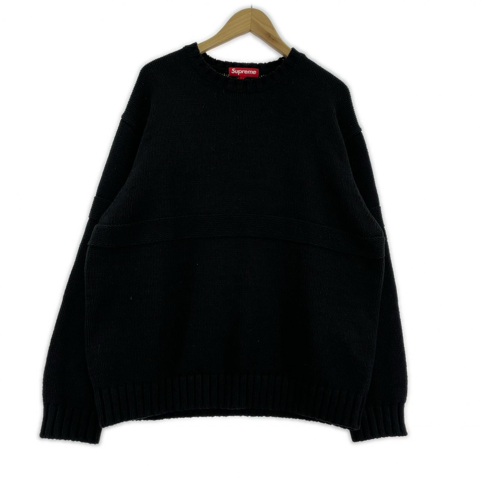 スウェット supreme tonal applique sweater L ブラック