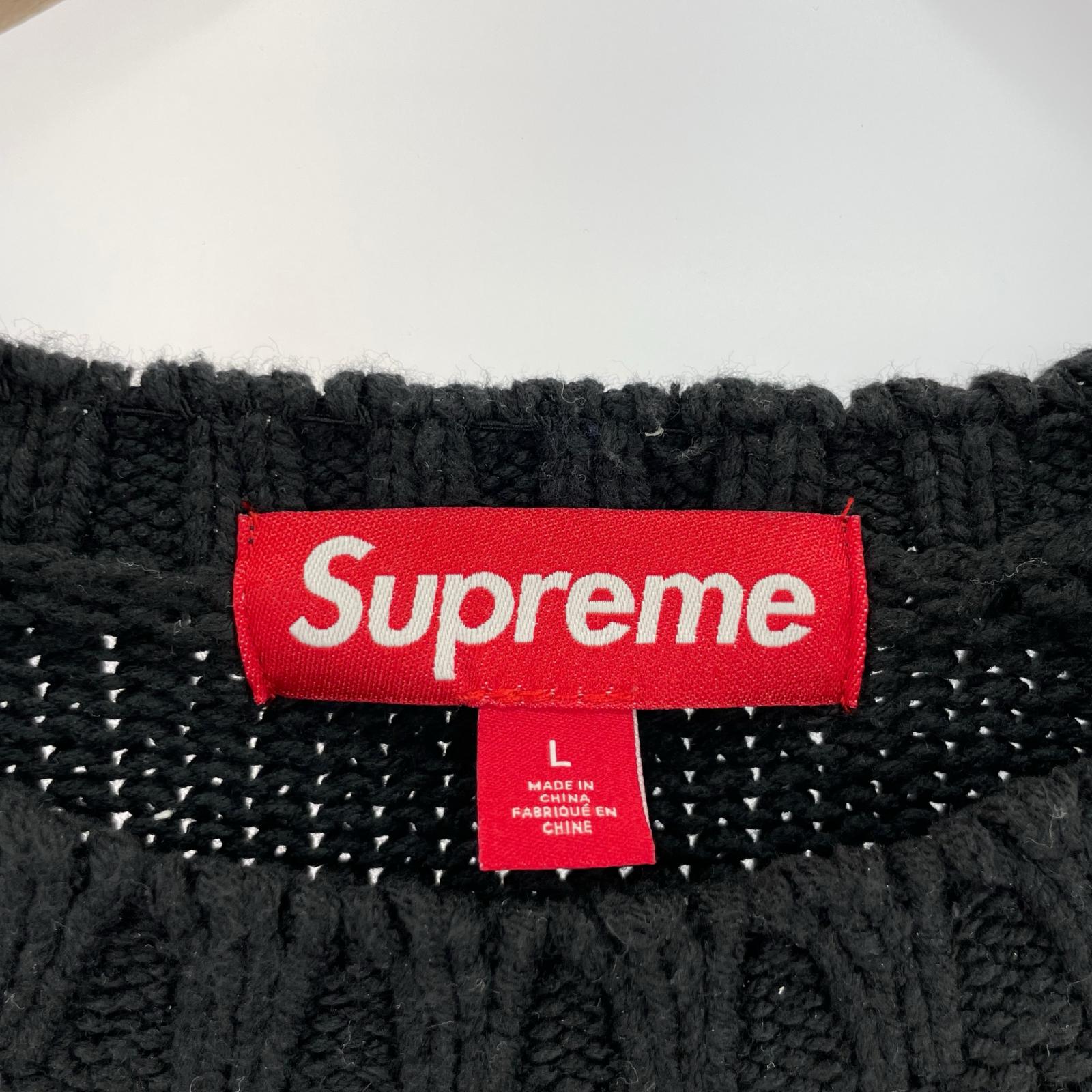 スウェット supreme tonal applique sweater L ブラック